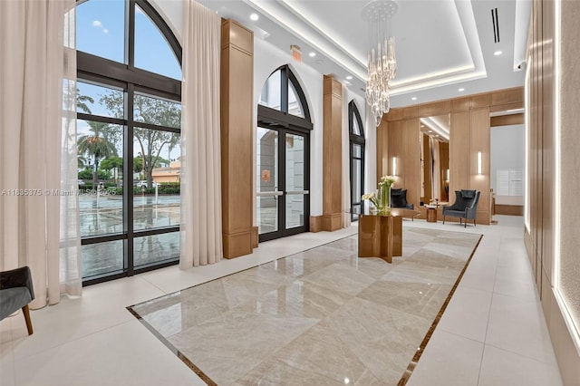 200 E Palmetto Park Rd Unit 714, Boca Raton, FL 33432 - lobby with a towering ceiling and recessed lighting