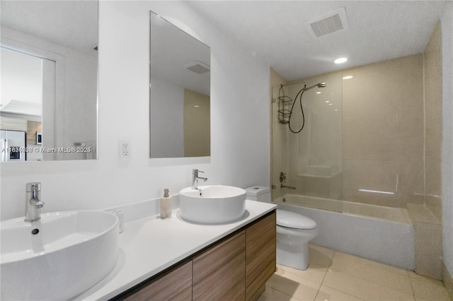 121 NE 34th St Unit 3012, Miami, FL 33137 - full bathroom with  shower combination, double vanity, and tile patterned floors