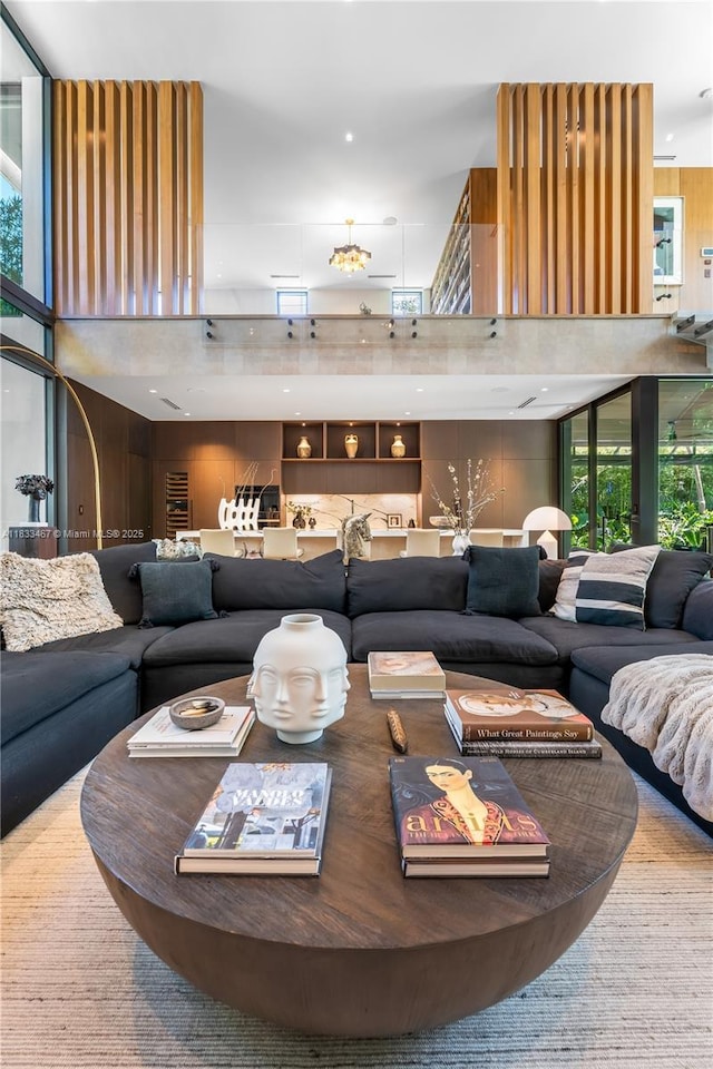 3910 Battersea Rd, Miami, FL 33133 - living room featuring a high ceiling