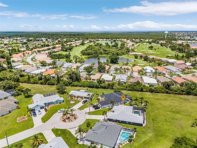 7130 Scarlet Sage Ct, Punta Gorda, FL 33955 - aerial view of property and surrounding area with a nearby body of water, nearby suburban area, and a golf club