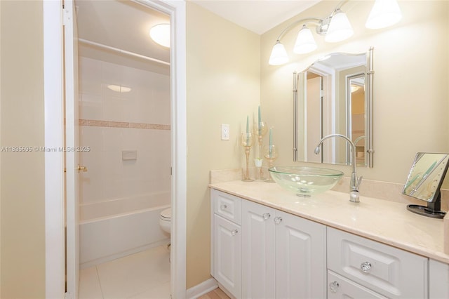 901 Colony Point Cir Unit 107, Pembroke Pines, FL 33026 - full bathroom with vanity, tile patterned flooring, and shower / washtub combination