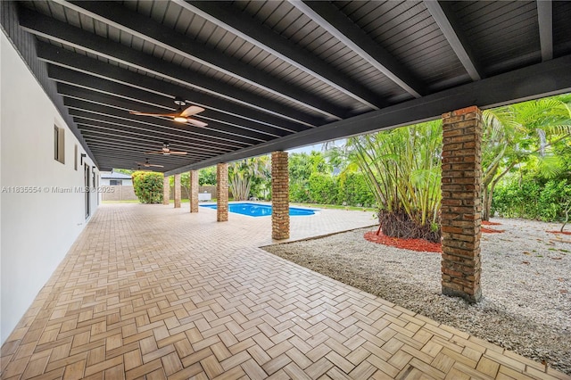12505 SW 99th Ave, Miami, FL 33176 - view of patio with ceiling fan