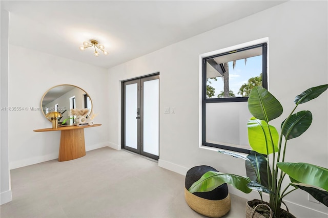 12505 SW 99th Ave, Miami, FL 33176 - foyer entrance with baseboards and french doors