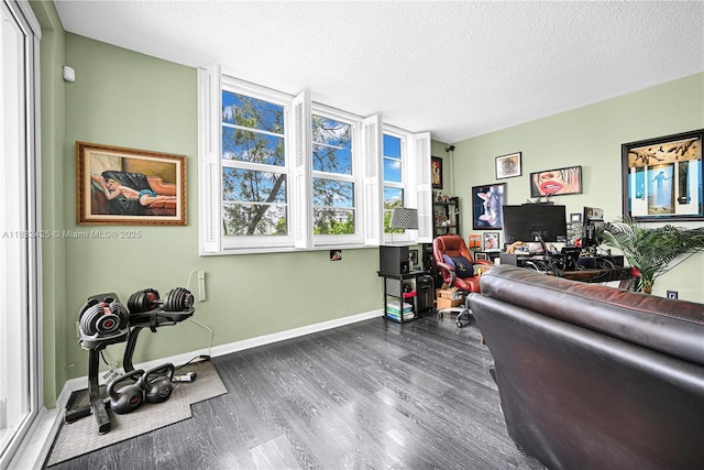 9341 E Bay Harbor Dr Unit 3D, Bay Harbor Islands, FL 33154 - office featuring wood finished floors and a textured ceiling