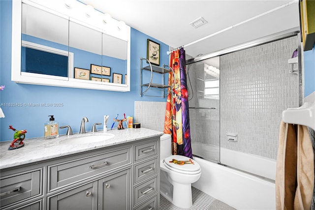 9341 E Bay Harbor Dr Unit 3D, Bay Harbor Islands, FL 33154 - bathroom with shower / bath combination with curtain, vanity, and tile patterned floors