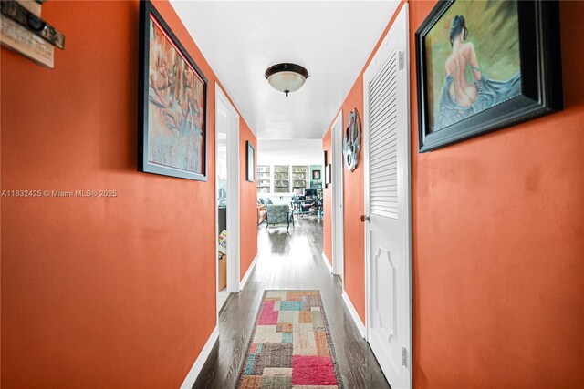9341 E Bay Harbor Dr Unit 3D, Bay Harbor Islands, FL 33154 - hall with wood finished floors and baseboards