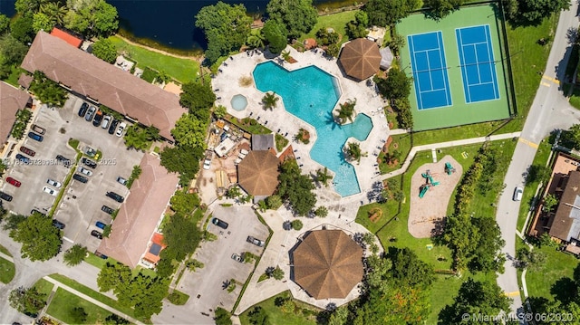 6455SW SW 116th Pl Unit C, Miami, FL 33173 - bird's eye view of a pool and a nearby body of water