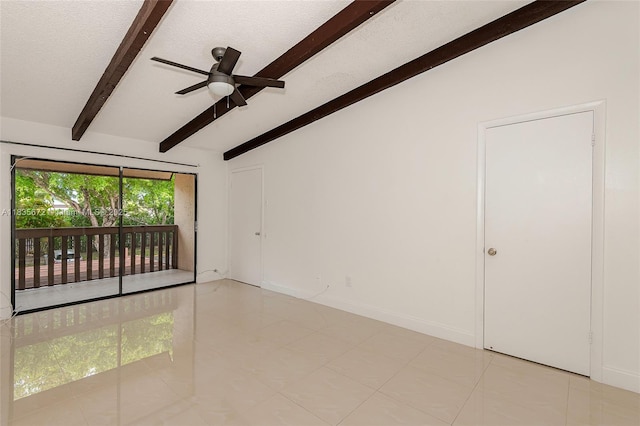 6455SW SW 116th Pl Unit C, Miami, FL 33173 - unfurnished room with ceiling fan, a textured ceiling, and light tile patterned floors