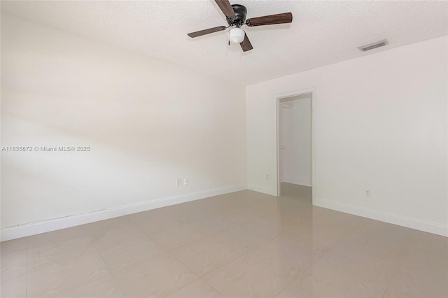 6455SW SW 116th Pl Unit C, Miami, FL 33173 - spare room featuring a textured ceiling and ceiling fan