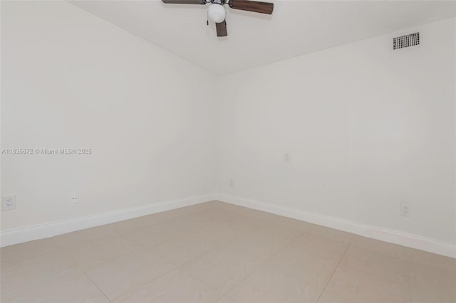 6455SW SW 116th Pl Unit C, Miami, FL 33173 - spare room with ceiling fan and light tile patterned floors