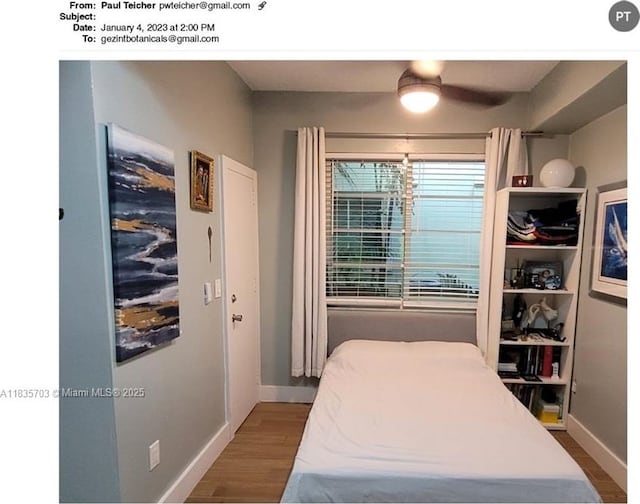 349 Meridian Ave Unit B103, Miami Beach, FL 33139 - bedroom featuring wood finished floors and baseboards