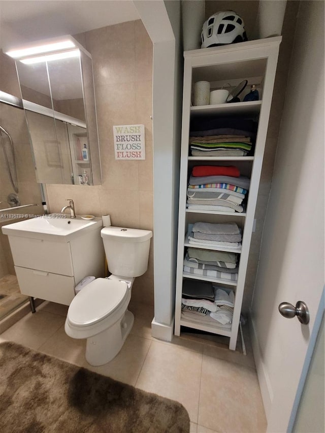 349 Meridian Ave Unit B103, Miami Beach, FL 33139 - full bathroom featuring vanity, tile patterned flooring, and a shower