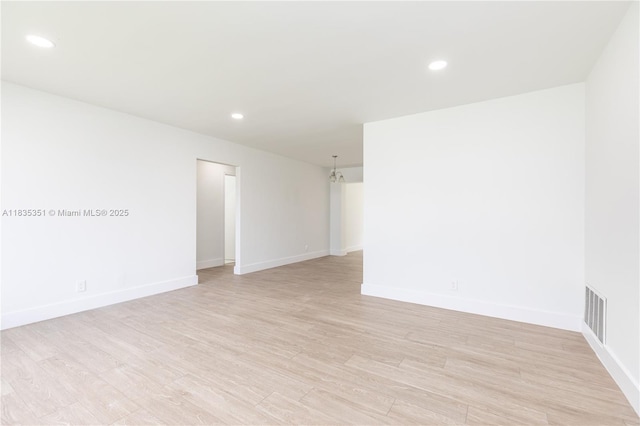 4516 Mainland Dr, Tamarac, FL 33319 - empty room featuring recessed lighting and light wood-style floors
