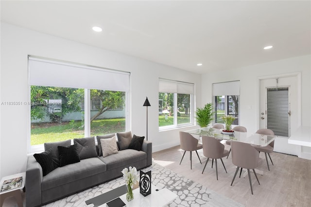 4516 Mainland Dr, Tamarac, FL 33319 - living area featuring light wood finished floors and recessed lighting