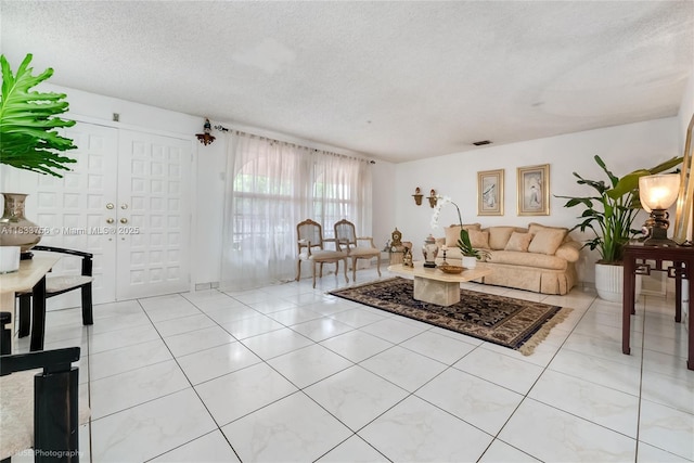 4235 SW 97th Ave, Miami, FL 33165 - living area with a textured ceiling and tile patterned floors
