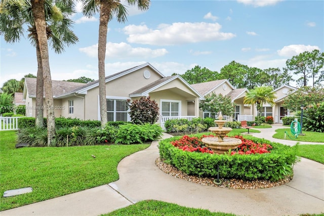 653 NW San Remo Cir, Port St Lucie, FL 34986 - view of front of home featuring stucco siding and a front lawn