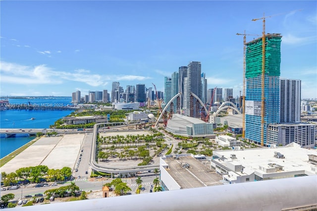 1717 N Bayshore Dr Unit A-3453, Miami, FL 33132 - view of city skyline with a nearby body of water and a notable bridge