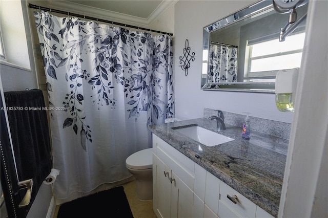 4811 NW 58th St, Tamarac, FL 33319 - bathroom with ornamental molding, vanity, and a shower with shower curtain