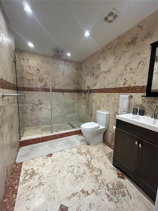 7060 W 2nd Way Unit 7060, Hialeah, FL 33014 - bathroom featuring vanity, a stall shower, and recessed lighting