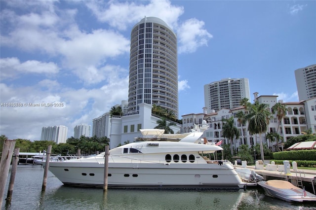 4100 Island Blvd Unit 701, Aventura, FL 33160 - dock with a water view and a city view