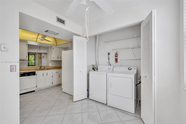 7331 NW 18th St Unit 205, Margate, FL 33063 - washroom featuring separate washer and dryer and ceiling fan