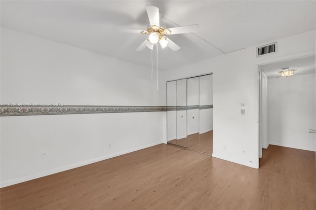 7331 NW 18th St Unit 205, Margate, FL 33063 - spare room featuring ceiling fan and wood finished floors