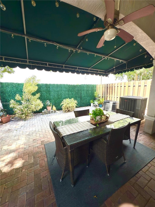 15260 SW 91st Ln, Miami, FL 33196 - view of patio / terrace featuring ceiling fan and outdoor dining area