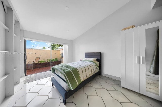 6637 NW 181st Ln, Hialeah, FL 33015 - bedroom with vaulted ceiling and access to exterior