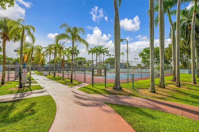 6637 NW 181st Ln, Hialeah, FL 33015 - view of property's community featuring a tennis court