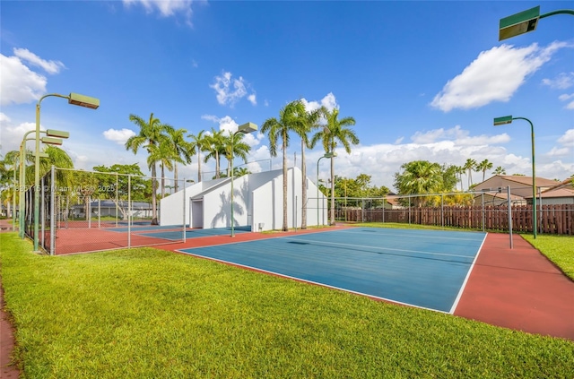 6637 NW 181st Ln, Hialeah, FL 33015 - view of tennis court with community basketball court