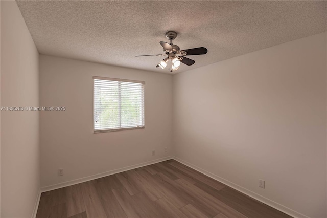 1326 Majesty Ter, Weston, FL 33327 - unfurnished room featuring dark wood-style flooring, a textured ceiling, and a ceiling fan