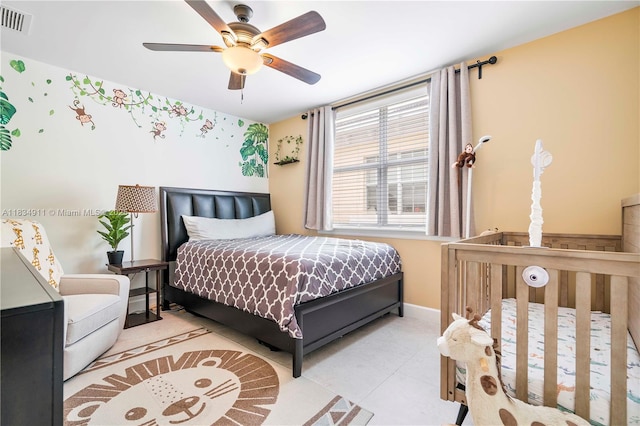 217 SW 11th St, Fort Lauderdale, FL 33315 - bedroom with a ceiling fan and tile patterned flooring