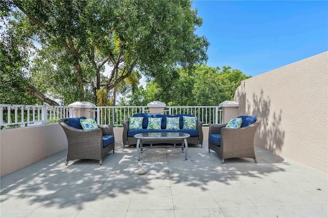 217 SW 11th St, Fort Lauderdale, FL 33315 - view of patio / terrace featuring outdoor lounge area