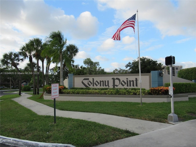 1101 Colony Point Cir Unit 206, Pembroke Pines, FL 33026 - community sign with a lawn