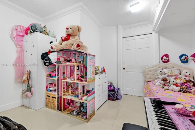 1660 NE 191st St Unit 206-1, Miami, FL 33179 - tiled bedroom with ornamental molding