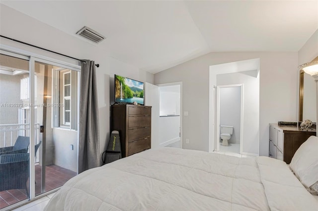 11532 SW 148th Path, Miami, FL 33196 - bedroom with access to exterior, vaulted ceiling, and ensuite bath