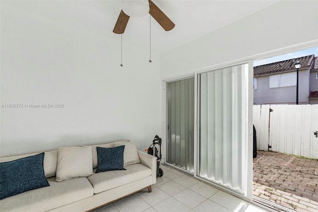 11532 SW 148th Path, Miami, FL 33196 - living area featuring ceiling fan and light tile patterned floors