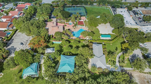 11532 SW 148th Path, Miami, FL 33196 - aerial overview of property's location featuring a pool area and nearby suburban area