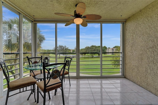 1911 Sabal Palm Dr Unit 304, Davie, FL 33324 - sunroom / solarium with a water view, a textured ceiling, and golf course view