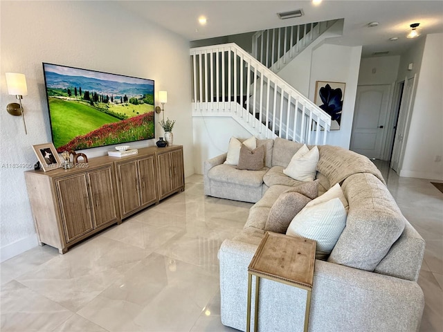 14902 SW 23rd Way, Miami, FL 33185 - living room with stairway and recessed lighting