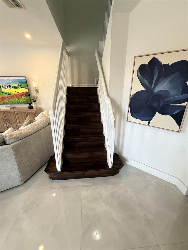 14902 SW 23rd Way, Miami, FL 33185 - stairs featuring marble finish floors