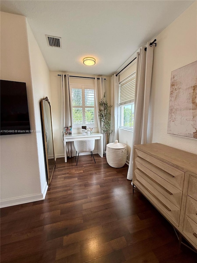14902 SW 23rd Way, Miami, FL 33185 - interior space with dark wood finished floors and a desk