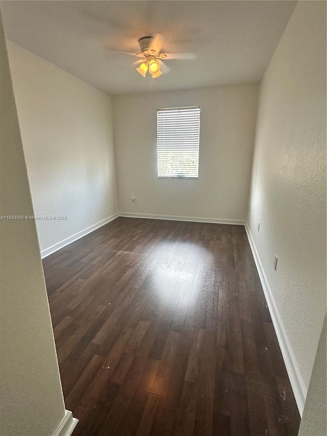 14902 SW 23rd Way, Miami, FL 33185 - unfurnished room featuring dark wood finished floors, ceiling fan, and a textured wall