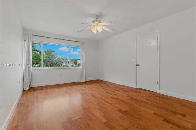 11245 SW 65th St, Miami, FL 33173 - spare room with a ceiling fan and light wood-type flooring