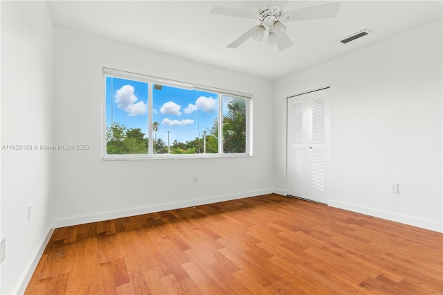 11245 SW 65th St, Miami, FL 33173 - unfurnished room with light wood-style flooring and ceiling fan