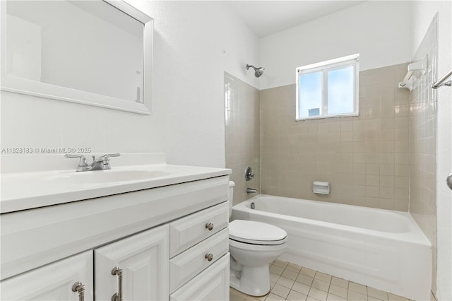 11245 SW 65th St, Miami, FL 33173 - full bathroom featuring vanity, tile patterned floors, and shower / bathtub combination