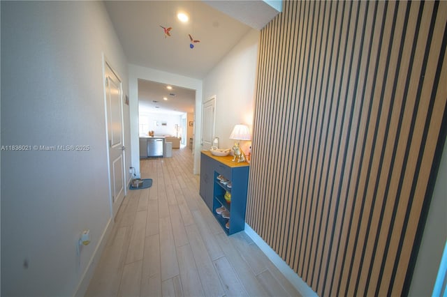 138 SW 171st Way, Pembroke Pines, FL 33027 - hallway with light wood-style flooring and recessed lighting