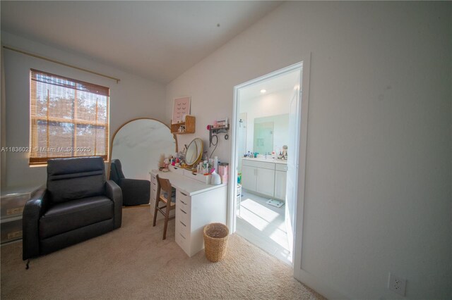 138 SW 171st Way, Pembroke Pines, FL 33027 - home office with carpet flooring and vaulted ceiling