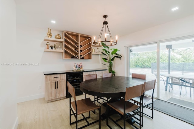 12241 SW 120th Ave, Miami, FL 33186 - dining area with a chandelier and light wood finished floors