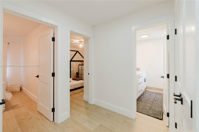 12241 SW 120th Ave, Miami, FL 33186 - hallway featuring light wood-style floors